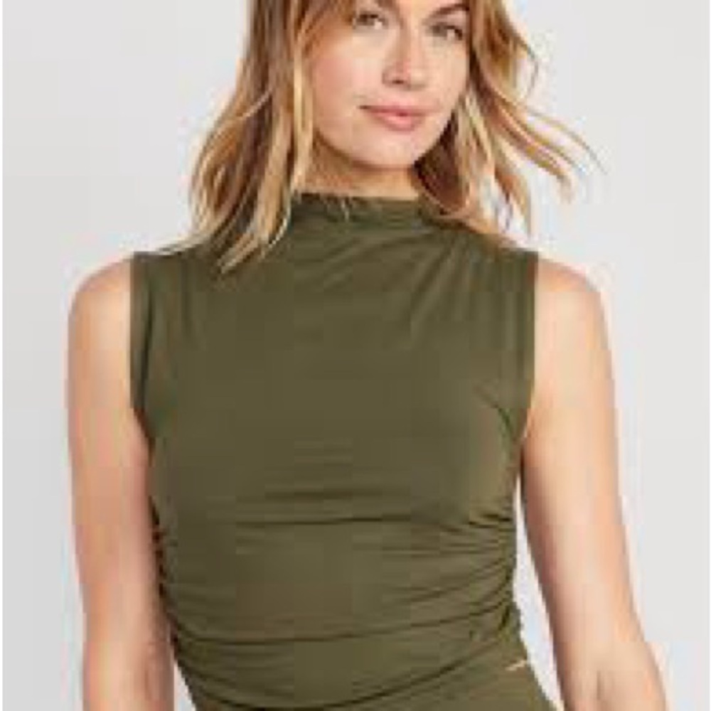Olive Green Sleeveless Top